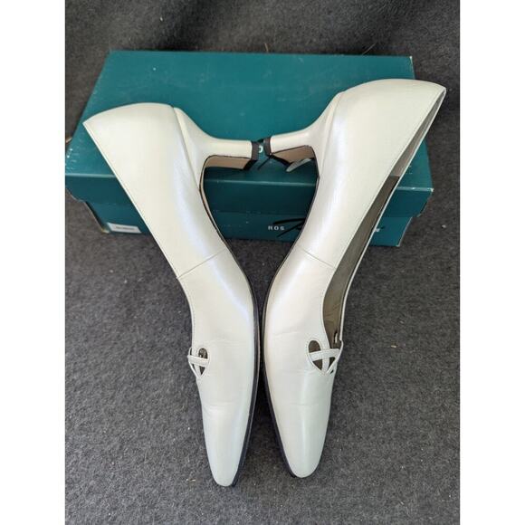 Ros Hommerson Women's Pearl Leather Pump Size 8.5 Heels Shoes Y2K 2003 - Picture 2 of 11